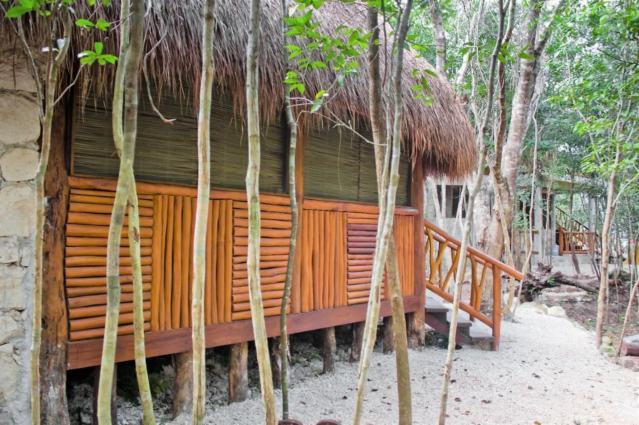 Camping Aldea Maya-Ha Cabañas con cenotes Puerto Morelos
