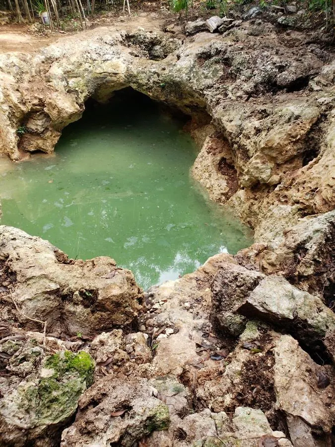 *** Campsite Aldea Maya-Ha Cabanas Con Cenotes Puerto Morelos Mexico